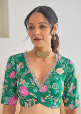 Avril Saree Blouse Set - Magenta