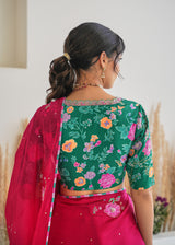 Ivy Saree Blouse Set - Red