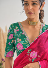 Ivy Saree Blouse Set - Red