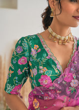 Avril Saree Blouse Set - Magenta