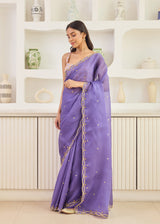 LEIA SAREE SLEEVELESS ARIA BLOUSE - LAVENDER