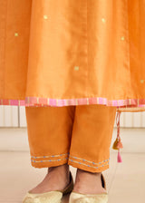 RUBAB KURTA WITH DUPATTA - TANGERINE ORANGE