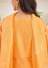 RUBAB KURTA WITH DUPATTA - TANGERINE ORANGE