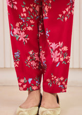 ELORA CO-ORD SET - VERMILION RED