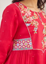 ELORA CO-ORD SET - VERMILION RED