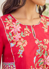 ELORA CO-ORD SET - VERMILION RED