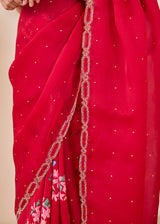 SASHA SAREE - VERMILION RED