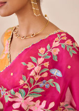RAAG SAREE - BERRY PINK