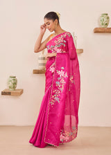 RAAG SAREE - BERRY PINK