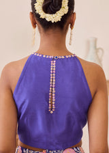 AMARIS CAPE LEHENGA SET - PURPLE