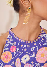 AMARIS CAPE LEHENGA SET - PURPLE