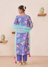 FIZA KURTA SET WITH DUPATTA - PURPLE