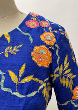 ZULAYA BLOUSE - ELECTRIC BLUE