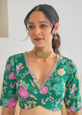 CHANDNI PAHWA IN OUR Avril Saree Blouse Set - Magenta