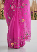 CHANDNI PAHWA IN OUR Avril Saree Blouse Set - Magenta