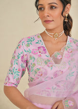 Ichika Saree - Rose Pink