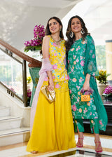 SHARNAMLI IN OUR Seri Kurta Lehenga Set - Mustard Yellow - With Dupatta