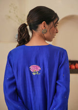CHIKKY GOENKA IN OUR Jehan Gathered Kurta Set - Royal Blue