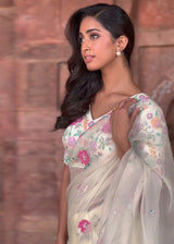 SINI SHETTY IN OUR Ivy Saree Blouse Set - Cream