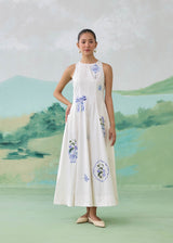 PORCELA FLOW DRESS - IVORY