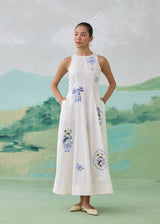 PORCELA FLOW DRESS - IVORY