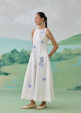 PORCELA FLOW DRESS - IVORY