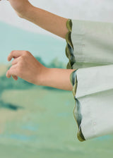 AUREA LONG KURTA WITH PANTS - SAGE GREEN