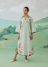 AUREA SHIRT DRESS - SAGE GREEN