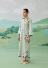 AUREA LONG KURTA WITH PANTS - SAGE GREEN