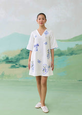 PORCELA SHIFT DRESS - IVORY