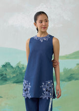 BLUE HOUR SLEEVELESS TOP - DENIM