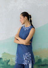 BLUE HOUR SLEEVELESS COORD SET - DENIM
