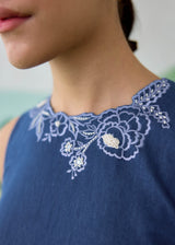 BLUE HOUR SLEEVELESS TOP - DENIM
