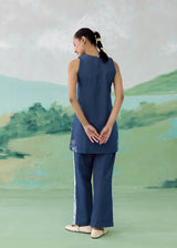 BLUE HOUR SLEEVELESS COORD SET - DENIM