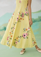 WILLOW SLEEVELESS DRESS - BUTTER YELLOW