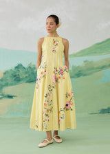 WILLOW SLEEVELESS DRESS - BUTTER YELLOW