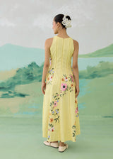 WILLOW SLEEVELESS DRESS - BUTTER YELLOW