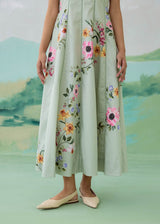 WILLOW SLEEVELESS DRESS - SAGE GREEN