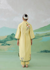 AUREA LONG KURTA WITH PANTS - BUTTER YELLOW