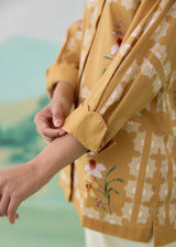 ARIA GRID SHIRT - WARM OCHRE