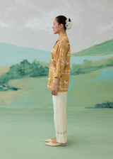 ARIA GRID CO-ORD SET - WARM OCHRE