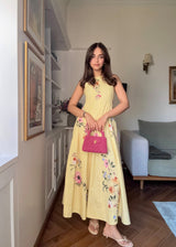 MEHAK BAKSHI IN OUR WILLOW SLEEVELESS DRESS - BUTTER YELLOW