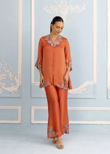 SAIRA CO-ORD SET - BURNT ORANGE
