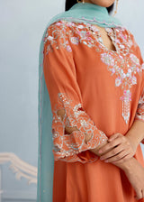 NAAZ KURTA SET - BURNT ORANGE