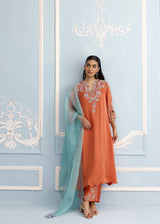 NAAZ KURTA SET - BURNT ORANGE