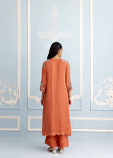 NAAZ KURTA SET - BURNT ORANGE
