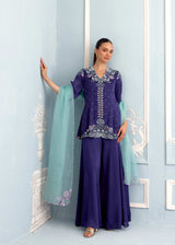 NAZM SHARARA SET - DEEP INDIGO