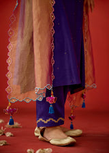 ZOYA KURTA SET - PURPLE