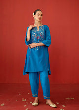 NURA KURTA SET - CERULEAN BLUE