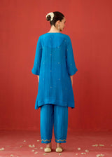 NURA KURTA SET - CERULEAN BLUE